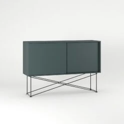 Vogue Sideboard 136H, Grey/2G/Black -Algemene Woonwinkel decotique vogue sideboard 136 with frame stand 246