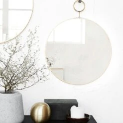 House Doctor The Loop Mirror Ø32cm, Brass -Algemene Woonwinkel house doctor the loop mirror brass 11