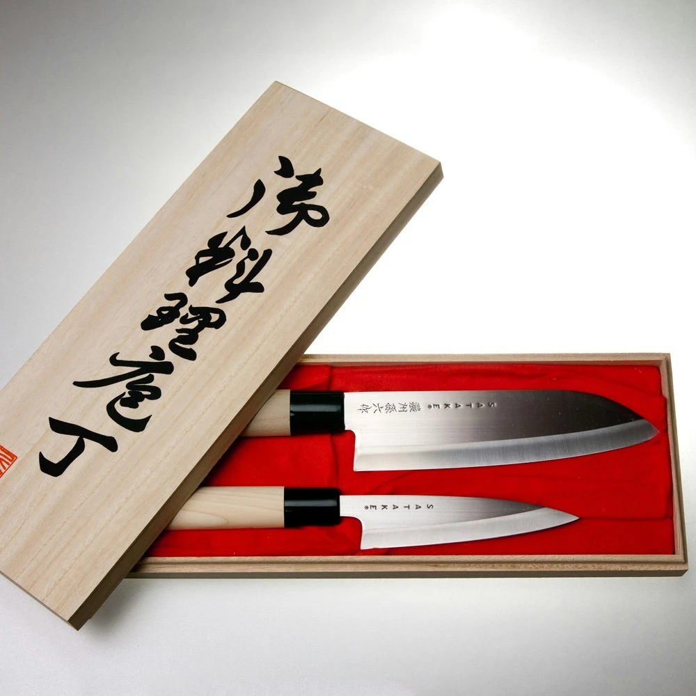 Satake Houcho Knife Set Santuko 17 Cm & Paring Knife 12 Cm 4 Satake Houcho Knife Set Santuko 17 Cm & Paring Knife 12 Cm - Afbeelding 2