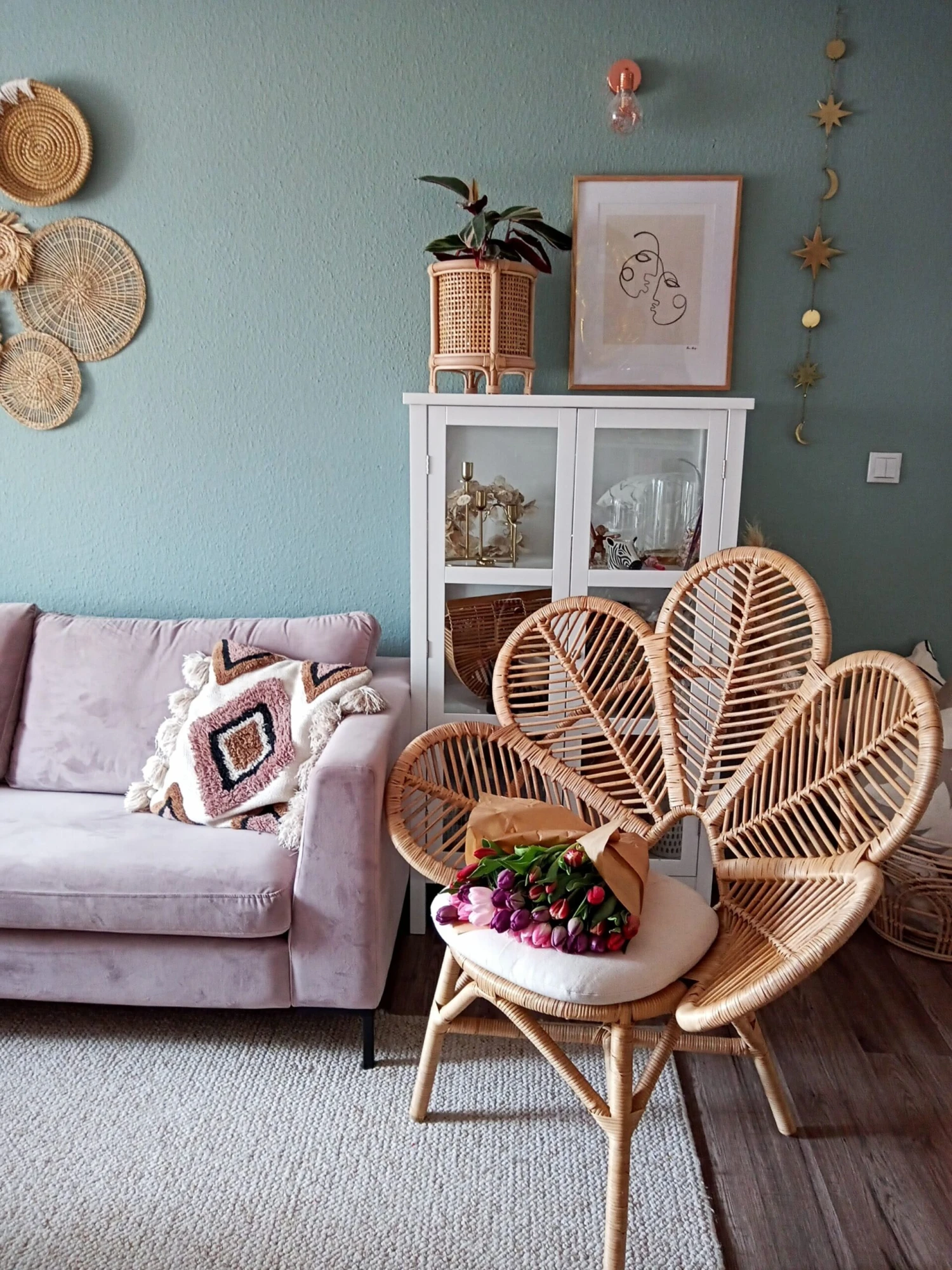 Stoel Rotan Beige FLORENTINE - Afbeelding 4