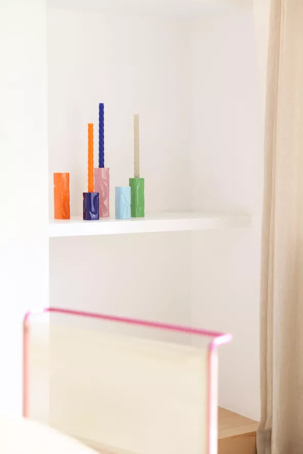 & Klevering &klevering Puffy Kandelaar Extra Small Donkerblauw 7 & Klevering &klevering Puffy Kandelaar Extra Small Donkerblauw - Afbeelding 5