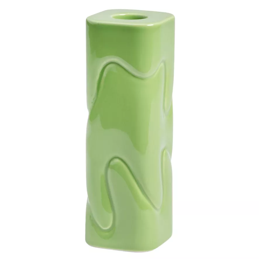 & Klevering &klevering Puffy Kandelaar Medium Groen 3 & Klevering &klevering Puffy Kandelaar Medium Groen