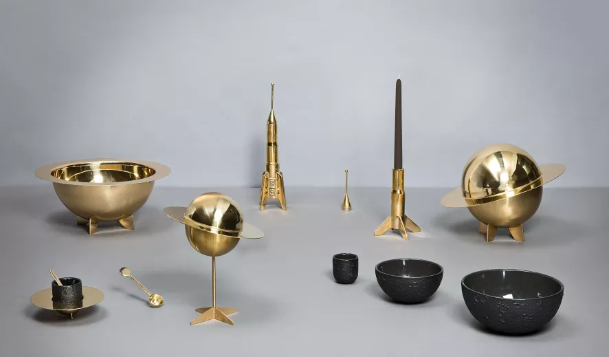 Seletti Cosmic Diner Lunar Koffie Kop Met Schotel 4 Seletti Cosmic Diner Lunar Koffie Kop Met Schotel - Afbeelding 2